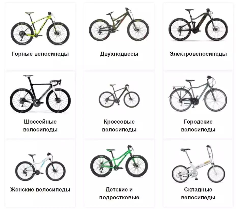 Виды велосипедов